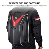 KEMIMOTO Motorcycle Backpack Hardshell Helmet Backpack Expandable Large Capacity Riding Bag Water Resistant Lightweight for Riding Work Gym