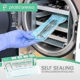 1000 Self-Sealing Sterilization Autoclave Pouch, 2.75 x 10, Paper Blue Film, 5 Boxes