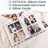 A5 Binder Kpop Photocard Holder Book 6 Ring Kpop Photo Card Binder 2.5 * 3.5 Inch Mini Photo Album With 240 Card Sleeves Pockets 30pcs Inner Page