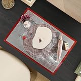 Non-slip Silicone Pastry Mat Extra Large with Measurements 36''By 24'' for Baking Mat, Dough Rolling Mat,Fondant/Pie Crust Mat by Folksy Super Kitchen Red