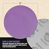 Dura-Gold Premium 1000 Grit 6" Purple Film Ceramic Sanding Discs, Box of 50 - Hook & Loop Backing Sandpaper for DA & Random Orbital Sanders - Car Detail Color Sanding Auto Paint, Sand Wood Woodworking