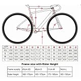 HIMALO Road Bike Frameset Carbon Fiber Racing Frame 45/48/51/54cm Internal Routing C Brake Frame Set Quick Release 100/130mm with Fork ，for 700C Wheels(48cmc)