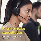 Jabra Evolve2 40 UC Wired Headphones, USB-C, Mono, Black – Telework Headset for Calls and Music, Enhanced All-Day Comfort, Passive Noise Cancelling Headphones, UC-Optimized with USB-C Connection