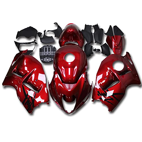 OWCAS US Stock Motorcycle Red Injection Mold ABS Fairings Kit Fit for 1999-2007 GSXR 1300 Gen1 Hayabusa Bodywork Aftermarket Fairings Kit 2000 2001 2002 2003 2004 2005 2006