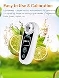 Honey Refractometer, 0-95% Range Digital Brix Meter, ±0.1% Precision, ATC, Rechargeable, for Fruit, Maple Syrup, Wine & Sugary Drinks