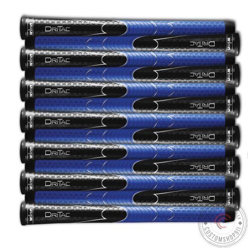 Set of 9 BRAND NEW Winn DriTac Midsize AVS Black Blue Golf Grip - Dri-Tac! by Winn