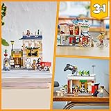 LEGO Creator 3 in 1 Downtown Noodle Shop House, Transforms from Noodle Shop to Bike Shop to Arcade, Modular Building Set, Toy Gift for Kids 8 Years and Up, 31131