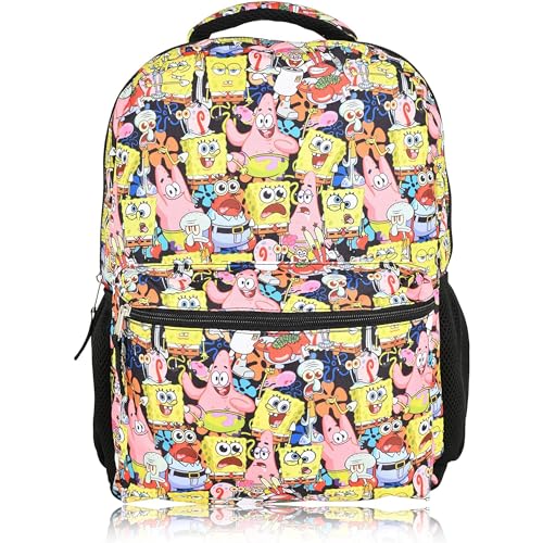 Nickelodeon SpongeBob SquarePants Backpack | Officially Licensed Spongebob Bookbag for Boys, Girls, Kids, Adults