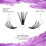 Cluster Eyelashes 30D/40D 240PCS 16-20mm Mixed Individual Lashes C/D Curl 0.07mm Matte Black Cluster Eyelash Extensions Soft Lightweight Individual Lashes Cluster 3D Effect (30/40D-C, 16-20mm Mixed)