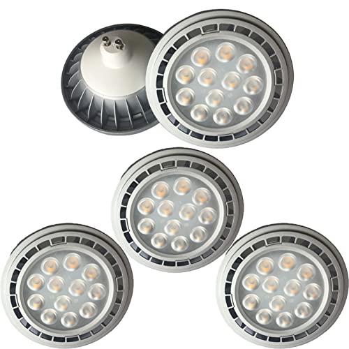 Edearkar AR111 Reflector Flood Light Bulb GU10 Base 12W (Equivalent ES111 Bulb 120W), Warm White 3000K, 60° Beam Angle, 1200 Lumens, Non-Dimmable, AC85-265V GU10 LED Reflector Light Bulbs, Pack of 4