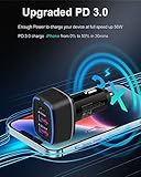 AILKIN 56W PD USB C Car Charger, Type-C Super Fast Power Charging Block 3-Port USB A & USBC Auto Cargador Carro Lighter Adapter for iPhone, iPad, Samsung Galaxy, LG, Google Pixel, Moto, USB-C&A Port