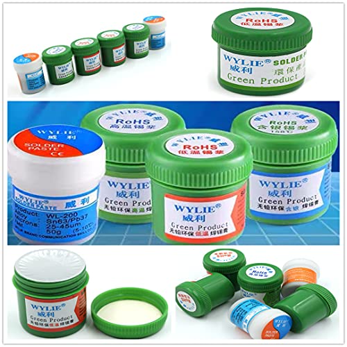 Leading Free Solder Paste 30g 50g 260℃ 183℃ 158℃ 138℃ 6 Pack for BGA Reballing