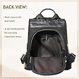 Glitter Embroidery Women Backpack Purse, Fashion Canvas Travel Anti-theft Rucksack Shoulder Bag (Black)