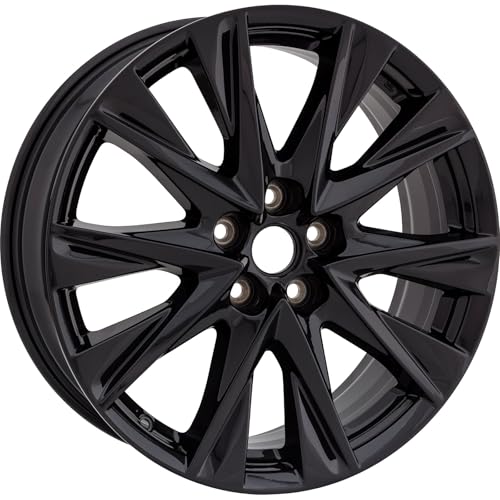 New 19x7" 19 Inch Gloss Black Aluminum Alloy Wheel Rim for Mazda CX-5 2021 2022 2023 2024 | ALY64249U45N | Direct Fit - OE Stock Specs