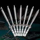 CfoPiryx 7 Types Mini Stainless Steel Soldering Iron Tip Replacement for TS100 Soldering Iron, Power Tool Electrician Various Models Replacement Part Easy Install (7pcs Soldering Tips)