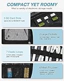 BAGSMART Electronics Organizer Travel Case, Small Cable Organizer Bag for Essentials, Tech Organizer as Accessories, Cord Organizer for Phone, Power Bank, SD Card, Black