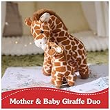 GUND Solana Giraffe and Baby Plush, Premium Giraffe Stuffed Animals for Ages 1 and Up, Brown, 10”