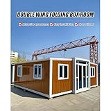 Customizable Folding Prefab House – Expandable Tiny Home for Adults | Portable Mobile Home with 1-3 Rooms, Kitchen & Bathroom | Ideal for Small Families, Storage Sheds & Garden Houses