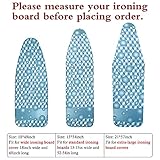 Dalykate Ironing Board Cover 21 x 57 with Scorch and Stain Resistant Thick Padding and Elasticized Edge Ironing Board Covers 4 Fasteners and 1 Protective Scorch Mesh Cloth