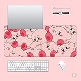 Cute Kawaii Mouse Pad XLarge Size, Japanese Anime Mouse Pad, Kawaii Pink Desk Mat, Kawaii Computer Accessories, Rubber Waterproof Mousepad for Girls