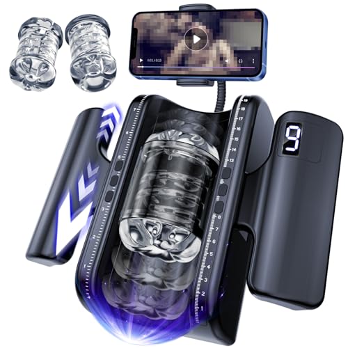 Automatic Stroking Machines Male Masterburbatar Hands Free Mastusbafor Viboators Sucking Men Thrusting Machine Devices Suction Adult Toy Auto Bj Pocket Puzzy Man Masturebstor Electric Sweater (Black1)