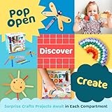 Mumaloo Craft Box for Kids - 10 Creative Arts and Crafts for Kids Ages 4-8, Fun, No Mess Educational Preschool & Homeschool Art Projects, Toddler Crafts Kit Supplies, 3 4 5 6 7 8 Year Old Girls & Boys