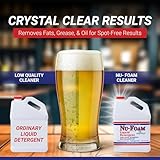 Nu-Foam Liquid Detergent for Bar Glassware – Original Streak-Free Solution - Hand Washing Bar, Tavern, Brewery Supplies - Concentrated - 1 Gallon