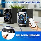 Pyle 3-Piece Wireless Bluetooth Stereo System - 1000 Watt DVD Shelf System for Home with DVD Player, MP3, USB, FM Radio, Bass Reflex Speaker, and Remote Control, Compact & Portable