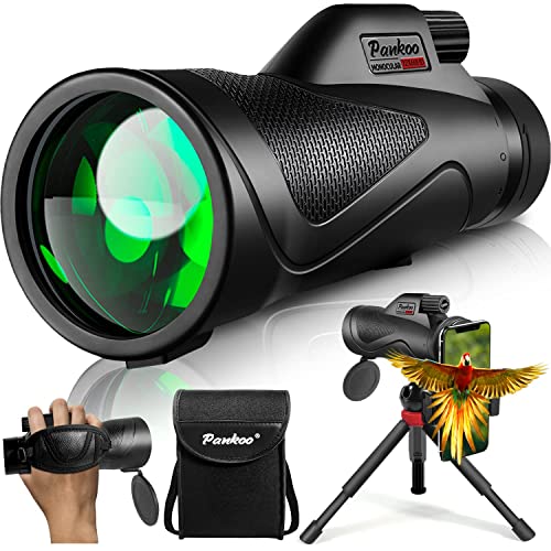 12x60 Monocular Telescope High Powered with Smartphone Adapter Tripod and Portable Bag, Larger Vision Monoculars for Adults with BAK4 Prism & FMC Lens, Suitable for Bird Watching Hiking Travel