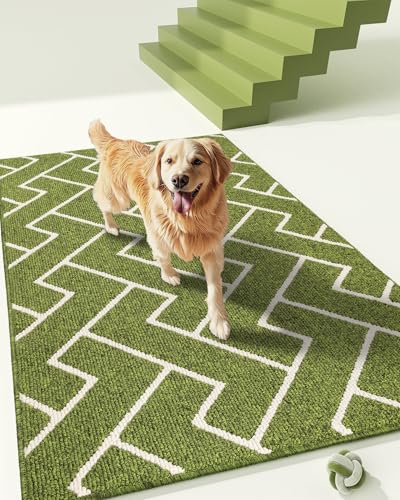hicorfe Kitchen Rugs and Mats,Kitchen Mats for Floor,36"x59" Non Slip Runner Rug,Absorbent Resist Dirt Comfort Standing Mat Machine Washable for Entryway,Hallway,Front of Sink(Sage Green)