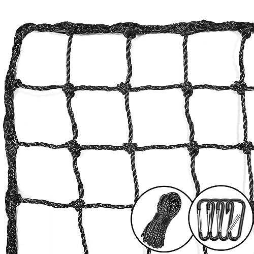 AOLIGEIJS Baseball Softball Backstop Nets,Sports Net,Sports Netting Barrier,Sports Netting for Backyard,Twisted Knotted Nylon Net (10X10FT)