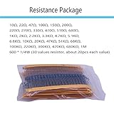 MOGAOPI Electronic Component Kit Total 1390 Pcs, LED Diodes, Metal Film Resistors, Electrolytic Capacitor Package, Common Diodes, Ceramic Capacitors, Common Transistor Assortment Box