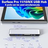 Surface Pro 11 USB C Adapter, Surface Pro 9 Hub Docking Station with 4K HDMI, USB-C Thunerbolt 4 (8K Video+Data+100W PD), 2*USB 3.0, 3.5mm Audio, SD/TF, USB C Hub for Surface Pro 11 Copilot/10/9/X