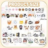 Wavyknot 48 Pcs Cat Iron on Patches for Clothing Cartoon Animal Cute Embroidered Applique Patches for Ripped Jeans Hats Jackets Sweater Clothes Backpack