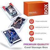 Arjiekwei 3"X4" Card Sleeves Hard Plastic, Baseball Card Protectors Hard Plastic, Premium Card Sleeves for Trading Cards, Card Holder for Sports Baseball Football Game Cards (100 Hard Sleeves)