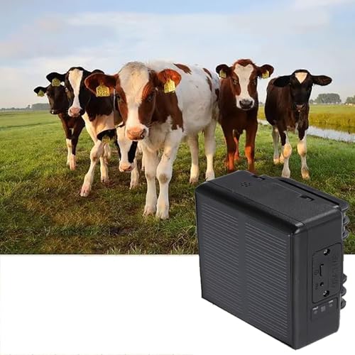 ZMQHYFD Animal Tracker,Solar GPS Tracker, 4G 4000mAh WiFi Cattle Sheep Horse Camel Pet Smart Tracking Device for Livestock Farming Industr