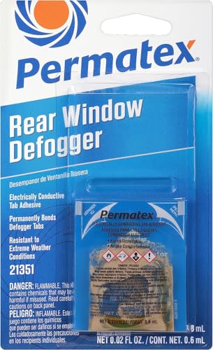 6 Pack Permatex 21351 Electrically Conductive Rear Window Defogger Tab Adhesive - 2 Part Kit