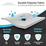 SavvyCraft Premium Travel Trailer RV Cover, Waterproof Tear-Resistant Windproof Camper Cover with Access Panels Fits 13'-16'