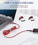 JSAUX USB C to Micro USB Cable 10ft, Type C to Micro USB Charger Braided Cord, Support Charge & Sync Compatible with Galaxy S8, S9, S10, Pixel 3 XL, 2 XL and Micro USB Devices