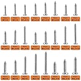 Zmbroll 1440Pcs Mini Screws Small Self Tapping Screws,Phillip Pan Head Micro Screws, Tiny Electronic Screws,M1 M1.2 M1.4 M1.7 M2 M2.3 Silver Screws 24 Size Assortment Screw kit