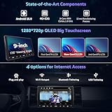 ATOTOLIFE S8 8-Core 9inch Android Double Din Car Stereo, Wireless CarPlay & Android Auto, 1280 * 720 QLED Touchscreen, 4G+32G, 4G LTE/WiFi&BT&USB Tethering,Dual Bluetooth, GPS Tracking, SCVC