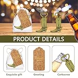 50PCS Cowboy Boots Bottle Openers For Favors Baby Shower Bottle Opener Favors With Retro Bags Thank You Tags For Guest Bridal Baby Shower Party Wedding Bottle Opener Gifts Supplies