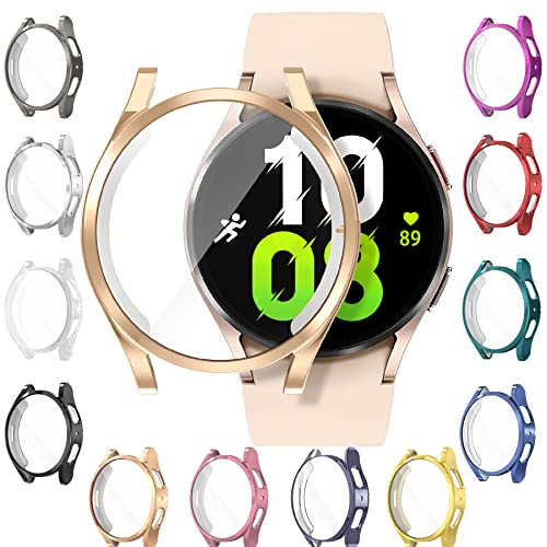 [12 Pack] YUVIKE Watch Screen Protector Compatible with Samsung Galaxy Watch 5 40mm and Galaxy Watch 4 40mm, Soft TPU Watch Case Full Protective Cover for Galaxy5&4 FE Smart Watch 40mm