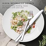 40 Piece Silverware Set, KINGSTONE Flatware Set for 8, 18/10 Stainless Steel Cutlery Set Mirror Polished Modern Design Dishwasher Safe