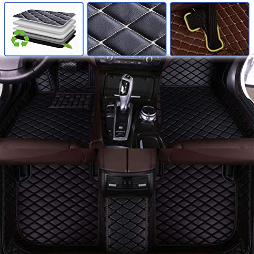 SureKit Custom Car Floor Mats for Nissan X-Trail T31 T32 2008-2013, 2014-2019 Floor Liner Waterproof Anti-Skid Luxury Leather Full Coverage Liner Front ＆ Rear Mat/Set (Black)