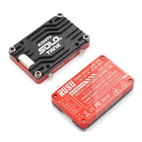 Rush Solo Tank 5.8G VTX Video Transmitter CNC Shell 1.6W High Power Built-in Microphone Heat Dissipation Structure for RC FPV