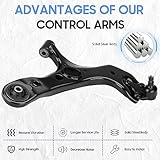 Front Lower Control Arms w/Ball Joints + Outer Tie Rod Ends Suspension Kits Replacement for 2006-2018 Toyota RAV4 (4pc)