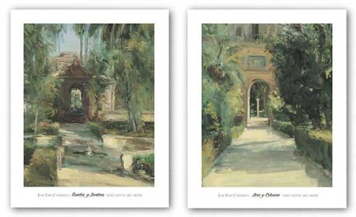 Winn Devon Arco y Columna-Fuentes y Jardine Set by Jose Castrillo 30"x37.5" Art Print Poster