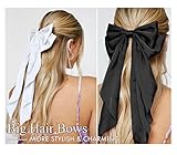 Hair Bows for Women Girls 8 PCS Hair Ribbon Bow Hair Clips with Long Tails Vintage Hair Accessories for Women