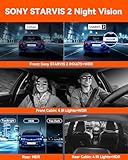 Vantrue N5 4 Channel WiFi 360° All Sides Dash Cam, STARVIS 2, IR Night Vision, 2.7K+1080P*3 Front Rear Inside Dashcam, Voice Control, GPS, 24 Hours Buffered Parking Mode Dash Camera, Support 512GB Max